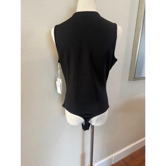 Good American Womens Black V-Neck Sleeveless Bodysuit Sz XL - NEW W/TAGS!! $79 - Picture 2 of 7